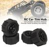 4PCS RC Tire Wheel Plastic Hub Rubber Black Strong Grip Pattern Shock Absorb RC Car Part for WLTOYS 144001 1/14 1/16 1/18