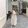 French Seaside Vacation Halter Neck Camisole Dress - Elegant Summer Backless Ruffle Long Dress