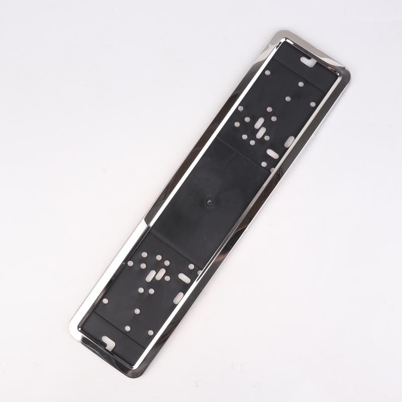 1Pcs Standard License Plate Stainless Steel Metal Frame Cover Ru Ua Eu Number Plate Holder Black License Plate Holder Mount