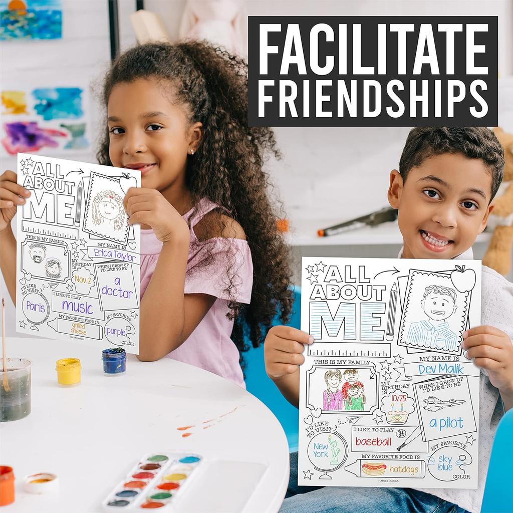 Hadley Designs All About Me Posters Elementary - 20 Star of The Week Poster, All About Me Posters Preschool & Kindergarten, Star Student Poster,