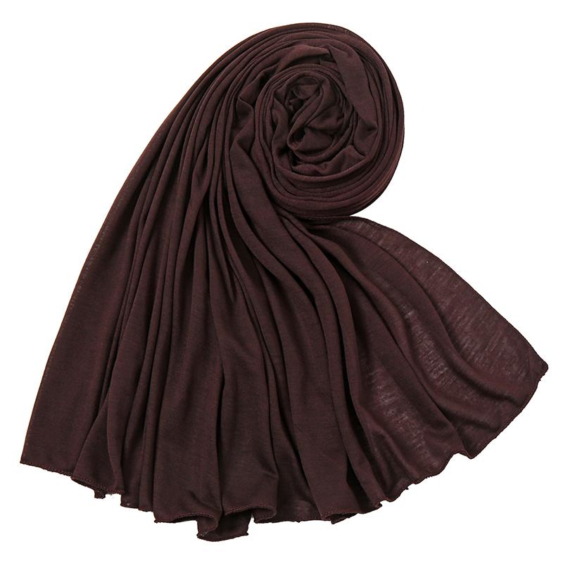Big Size Polyester Jersey Hijab Scarf Long Muslim Shawl Plain Soft Turban Tie Head Wraps For Women Africa Headband Headscarf
