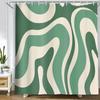 Colored Geometric Ombre Shower Curtains For Bathroom, Gradient Color Design Art Waterproof Fabric Bath Curtains,Teal/Blue/Orange