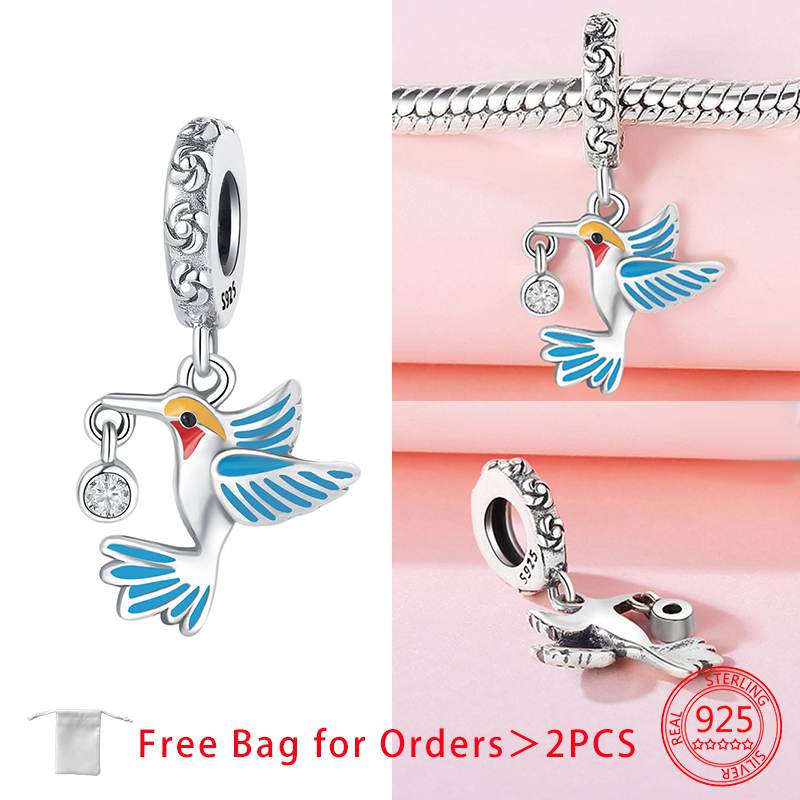 Charms Copper Birds Animal Beads Fit Bracelet Necklace Accessories Bead Jewelry Making Fine Jewelry Gift Diy