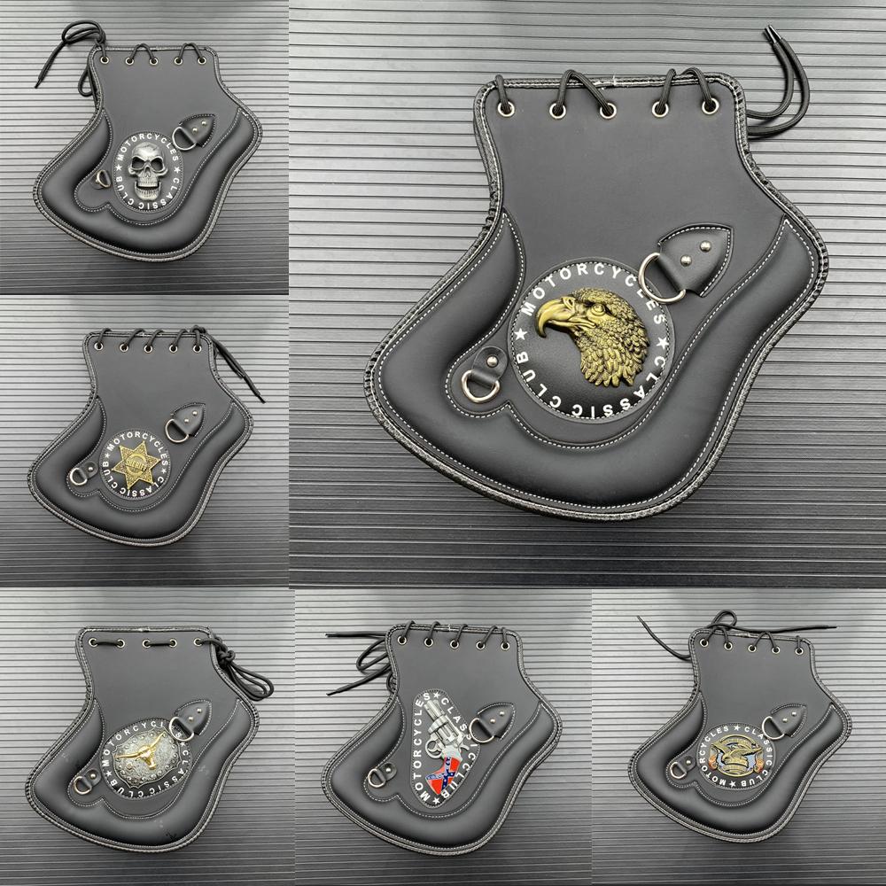 Universal Motorcycle Heat Saddle Shield PU Leather Engine Cover Deflectors For Touring Road Glide Sportster Softail Heat Shield