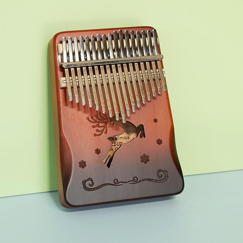 21 Key Mahogany Kalimba 17 key Thumb Piano Portable Finger Piano for Beginner Mbira Gifts for Adults/Kids