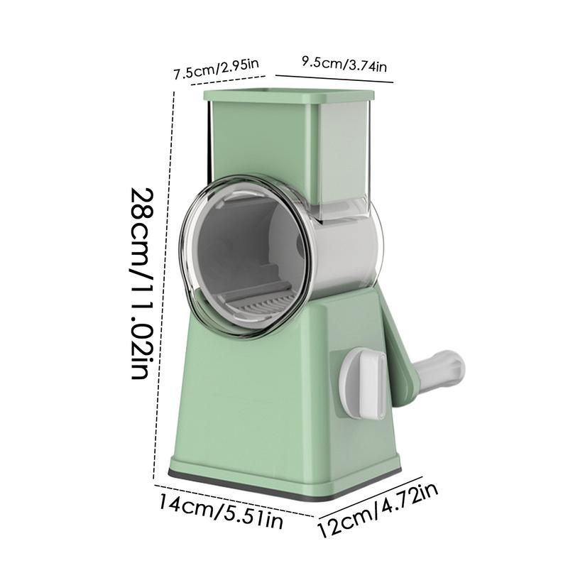 Vegetable Shredder Rotary Kitchen Slicer For Cheese With Handle Manual Garlic Grinder Multifunctional Shredder Nut Chopper For