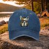 Steampunk French Bulldog Baseball Cap Adjustable Cotton Washed Outdoor Golf Accessory