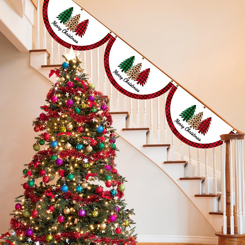 Weihnachten Outdoor Fan-förmigen Flagge Banner Weihnachten Dekor für Home Cristmas Drop Ornament Weihnachten Navidad Geschenk Neue Jahr