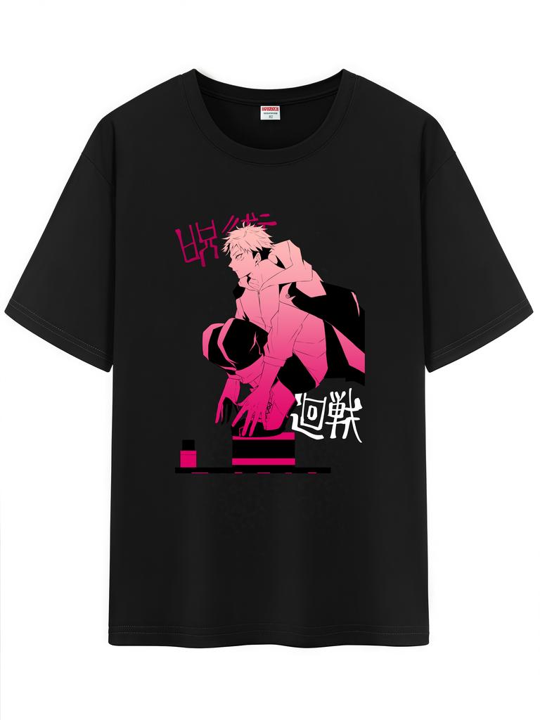 2026 New Unisex Japanese Anime JJK Pattern TShirt Jujutsu Kaisen Character Gojo Graphic Short Sleeve Regular Fix Tee Shirt