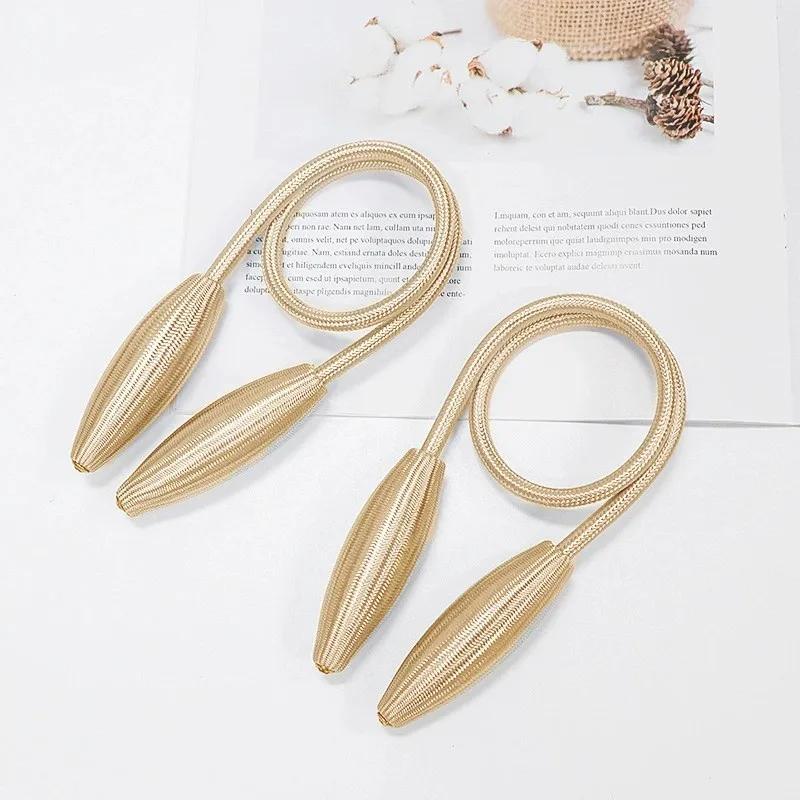 No Punch Curtain Tiebacks Fabric Creative Simple Curtain Tiebacks Curtain Tiebacks Accessories Storage Pair DIY Adjustable