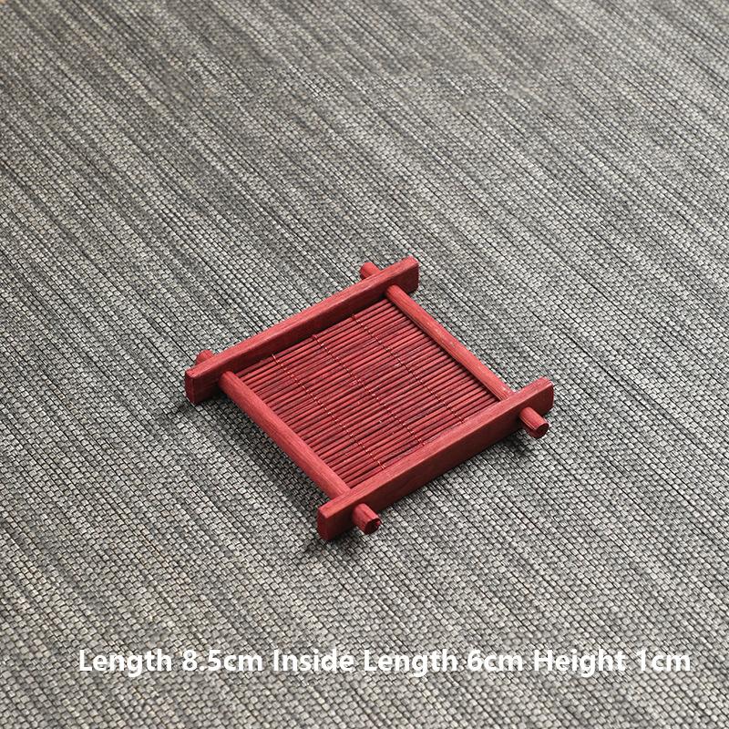 Bamboo Square Tea Coaster Heat-resisting And High-Temperature Cup Mats Table Protector Reusable Wood Accessory Decor