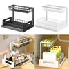Carbon Steel Under Sink Organizer Slide Out Sink Shelf Metal Sliding Drawer  for Kitchen Bathroom