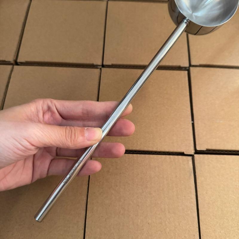 Stainless Steel Extended Handle Hot Oil Spoon Oil Burning and Splashing Small Spoon Oil Pouring and Hot Oil Special Small Pot