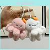 Adorable Plush Octopus White Bunny Keychain Soft Stuffed Animal Backpack Accessory