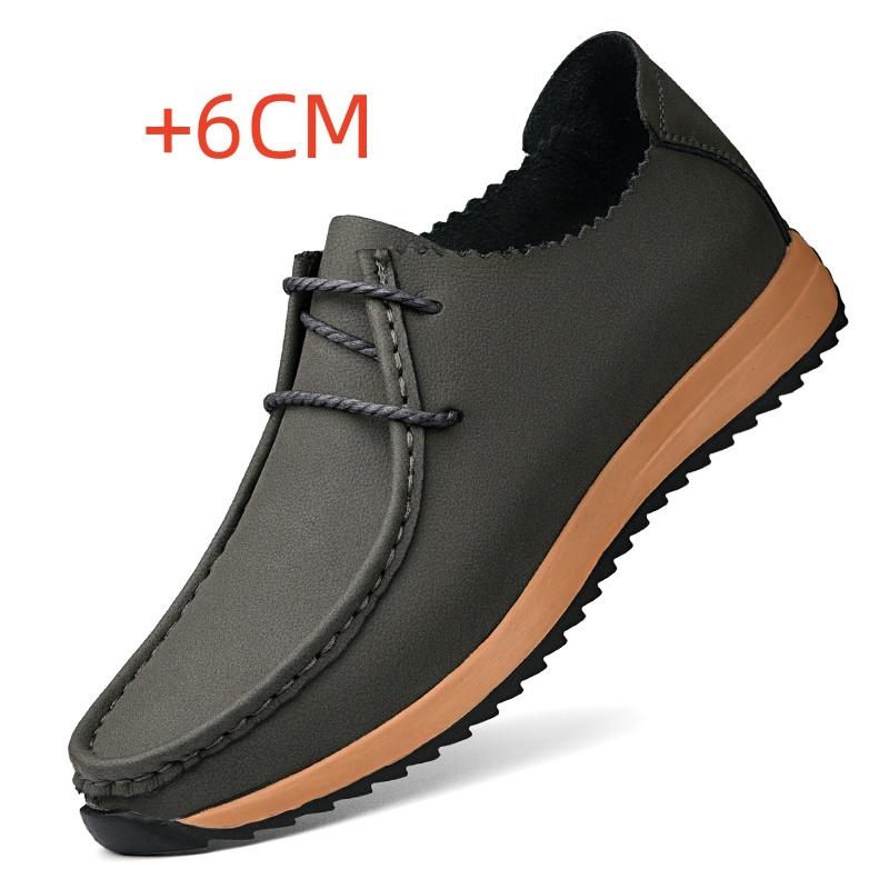 Fashion Luxury Brand Men Genuine Leather Casual Business Shoes Soft Sole Lace-up Casual Leather Walking Shoes Lightweight Outdoor Shoes