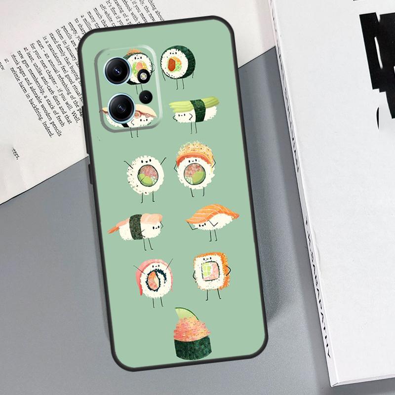 Kawaii Sushi Crowd Case For Xiaomi Redmi Note 14 13 9 10 11 12 Pro 12S Cover For Redmi 15C 15 13C 12C 14C 10C