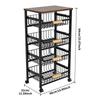 Door-Shaped Slanted Drawer Mobile Storage Rack for Kitchen Fruits and Vegetables Rolling Cabinet Basket Organizer