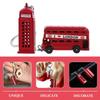 YARDWE London Keychains, Set of 10, British Souvenirs, Double-Decker Bus and Telephone Booth Designs, Red, Retro Antique Keyrings, Alloy, British