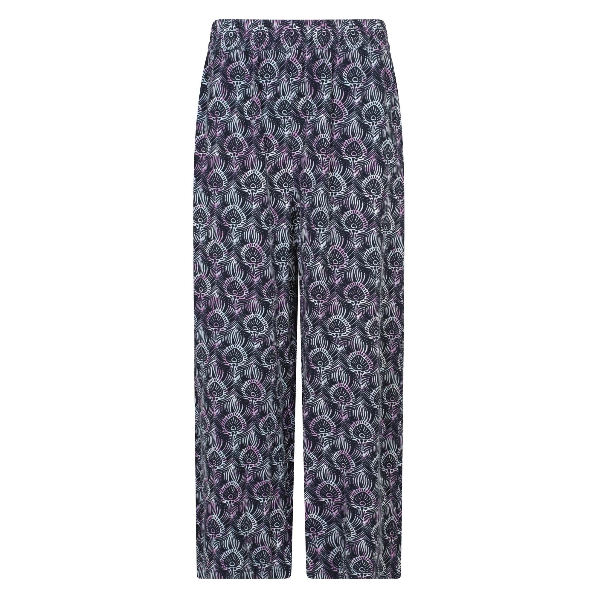 Pantalones ligeros Fowey con plumas de pavo real para mujer de Mountain Warehouse 6 UK azul oscuro