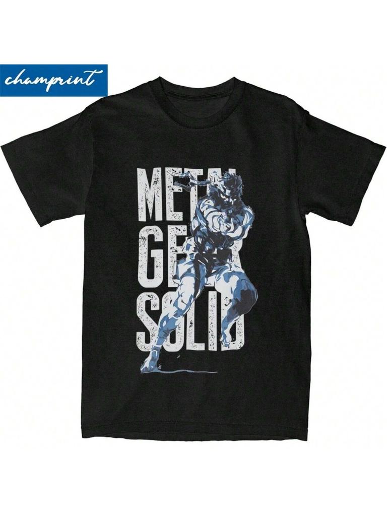 Metal Gear Solid T-Shirts Herren Damen Baumwolle Vintage T-Shirt Rundhals Solid Snake T-Shirts Kurzarm Tops Geschenk