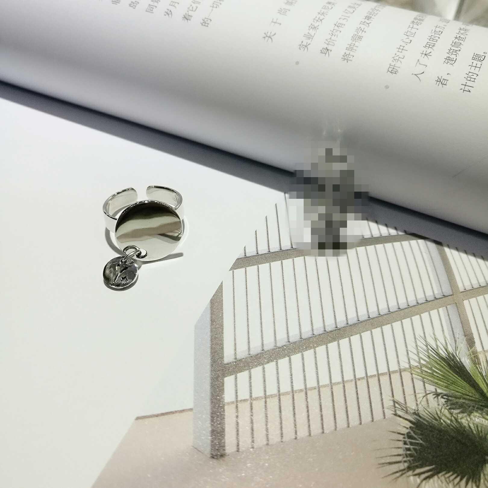 

Шикарное женское кольцо из серебра 925 пробы в ностальгическом корейском дизайне с регулируемым размером для комфортной посадки