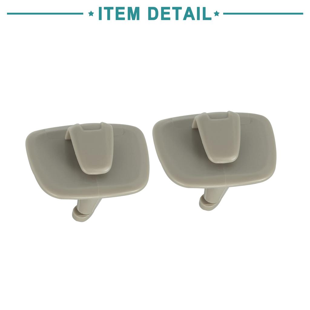 ACROPIX Interior Roof Insert Hook Hanger ABS Cover Trim for Volvo S90 V90 Gray 2pcs - -