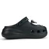 Crocs EVA Classic Crush Clog Blade Wing Angel Comfortable and Trendy Shoes Hole Shoes Unisex Silver