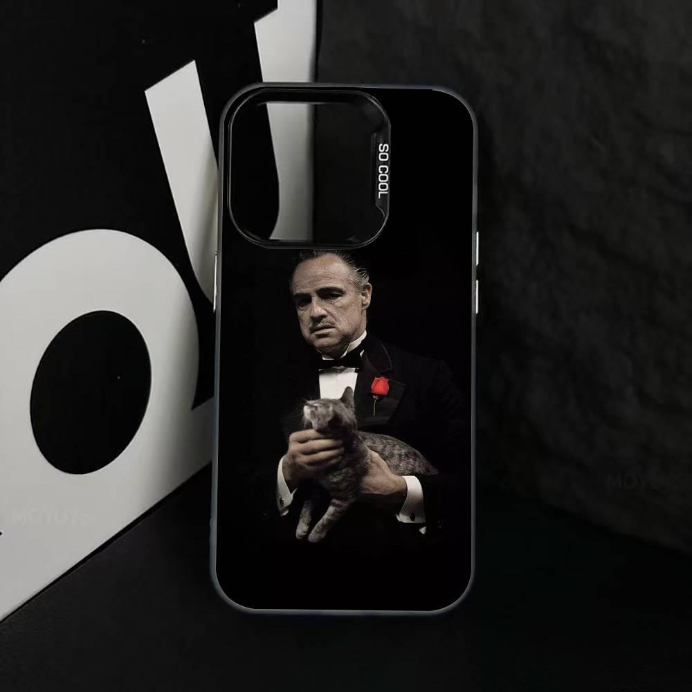 God-father Andolini Phone Case For iPhone 17,16,15,14,13,12,11 Plus,Pro Max,XS,Colored Silver Plated Inside Cover