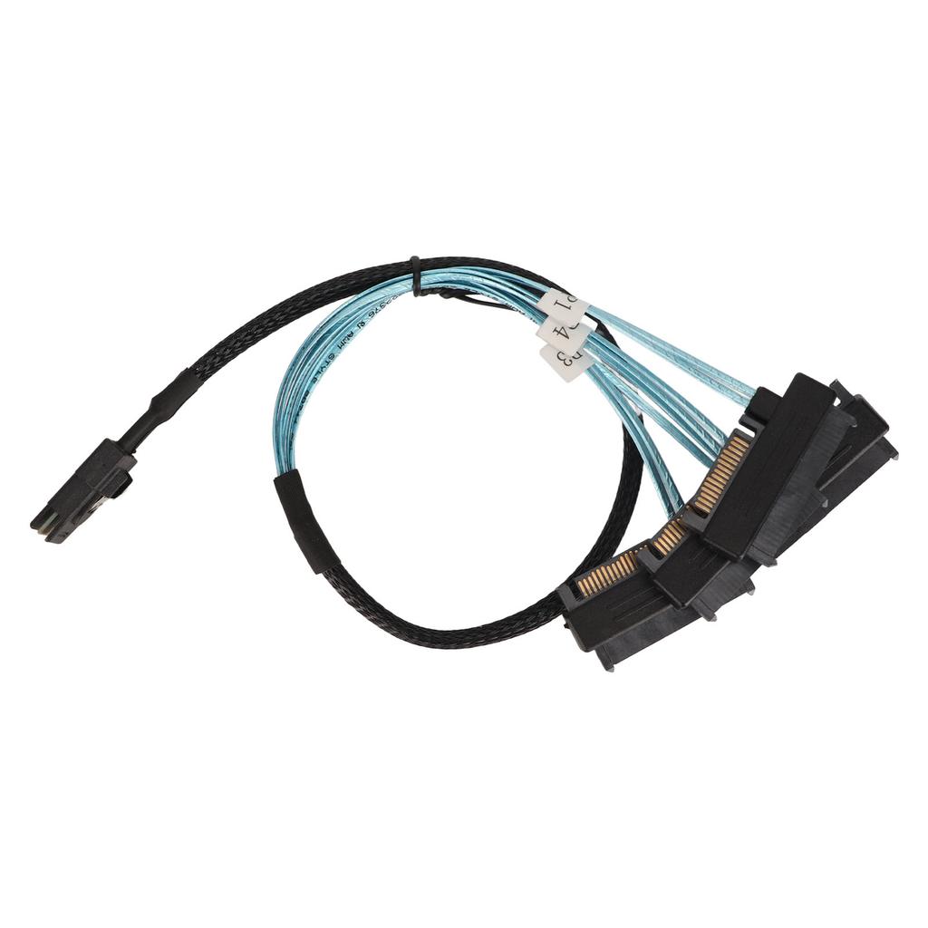 to 4 Cable 7Pin 12Gbps Tinplated Copper Gold Plated Contactor SFF 8087 to 4 Cable for Desktop Chassis