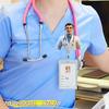 2D Flat Acrylic Glasses Wearing Doctor Retractable Badge Reel Clip,Work ID Tag Holder For Nurses Doctors Medical Students Licensed Nurse Practitioners
