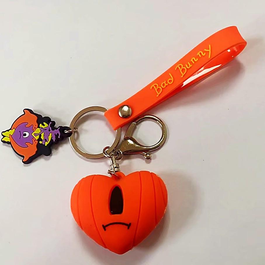 

Creative Bad Bunny Cartoon Keychain: European-Style PVC Epoxy Car Pendant