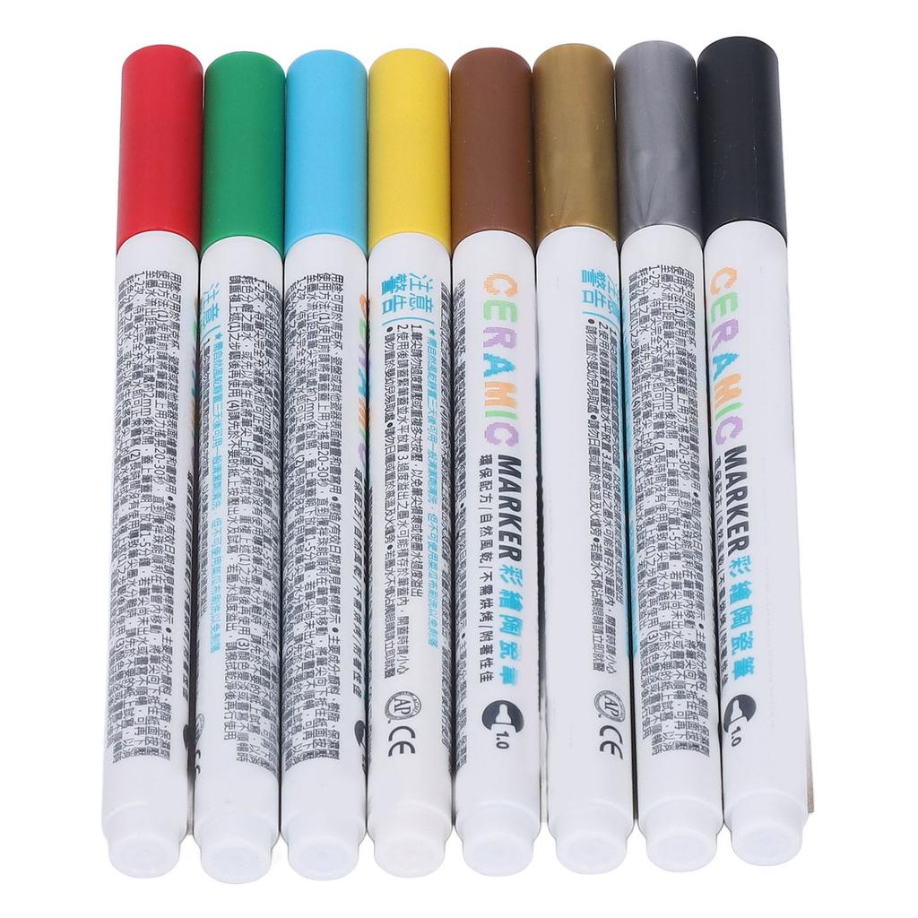 Malen Keramikmarker Gerade Hydraulische Frontpresse Spitze DIY Herstellung 8 Farben Ohne Brennen Keramikkunststift