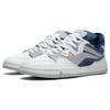 Li Ning Wave PRO Synthetic Leather Slip Resistant Abrasion Resistant Low Top Skateboard Shoes Men's White Gray Blue AECT009-3