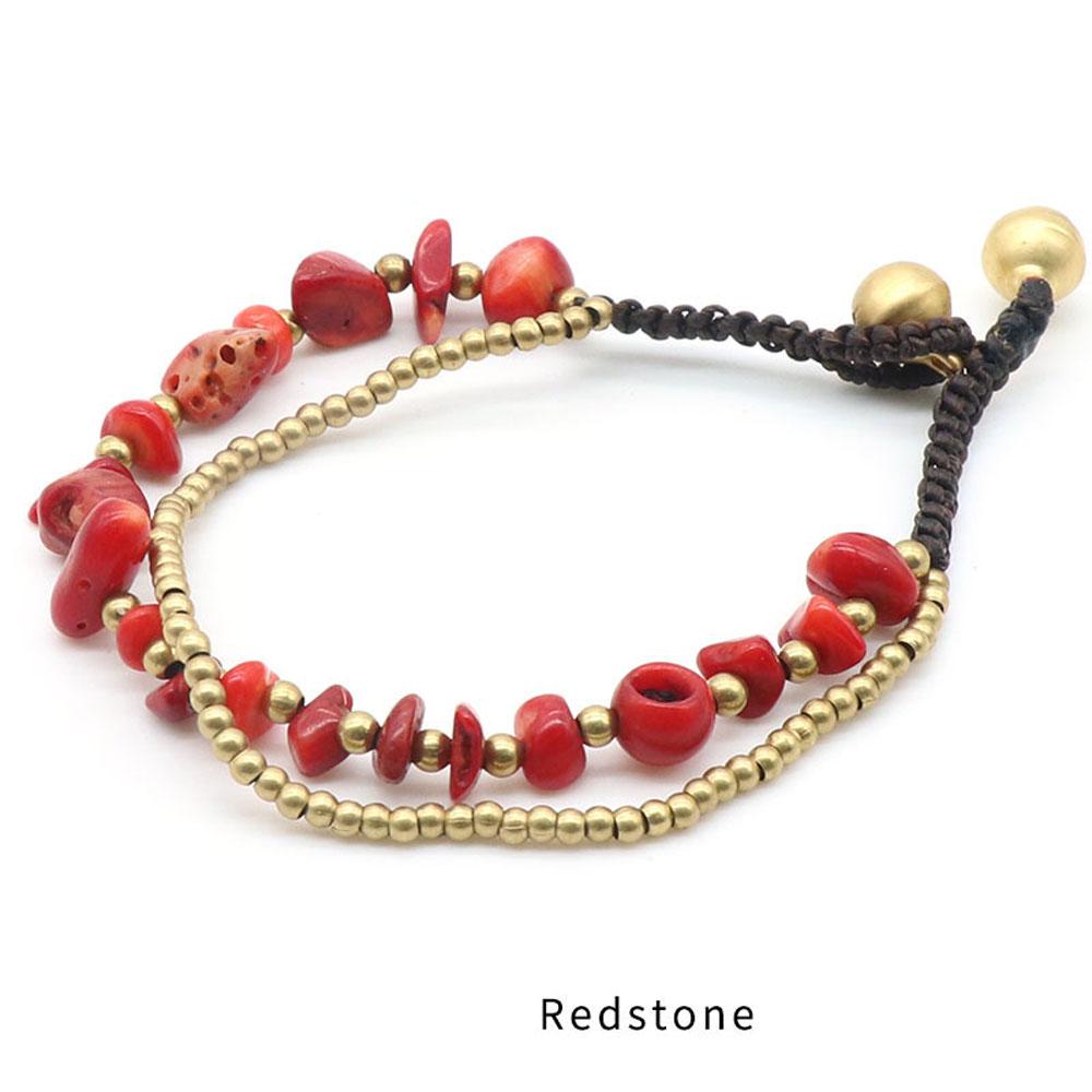 1 szt. Bransoletki z koralików z kamieni naturalnych w stylu bohemy, z kamieni kruszonych, dla kobiet i mężczyzn, do noszenia na co dzień, biżuteria, prezenty na święta, 18-18,5 cm