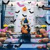 Black & Pink Halloween Bat Wall Stickers for Kids' Room Decoration & Party Ambiance