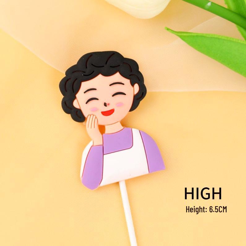 Mother's Day Cake Decor: Cute Mom & Bestie Ornaments - Internet Celebrity Duck Plug-in.