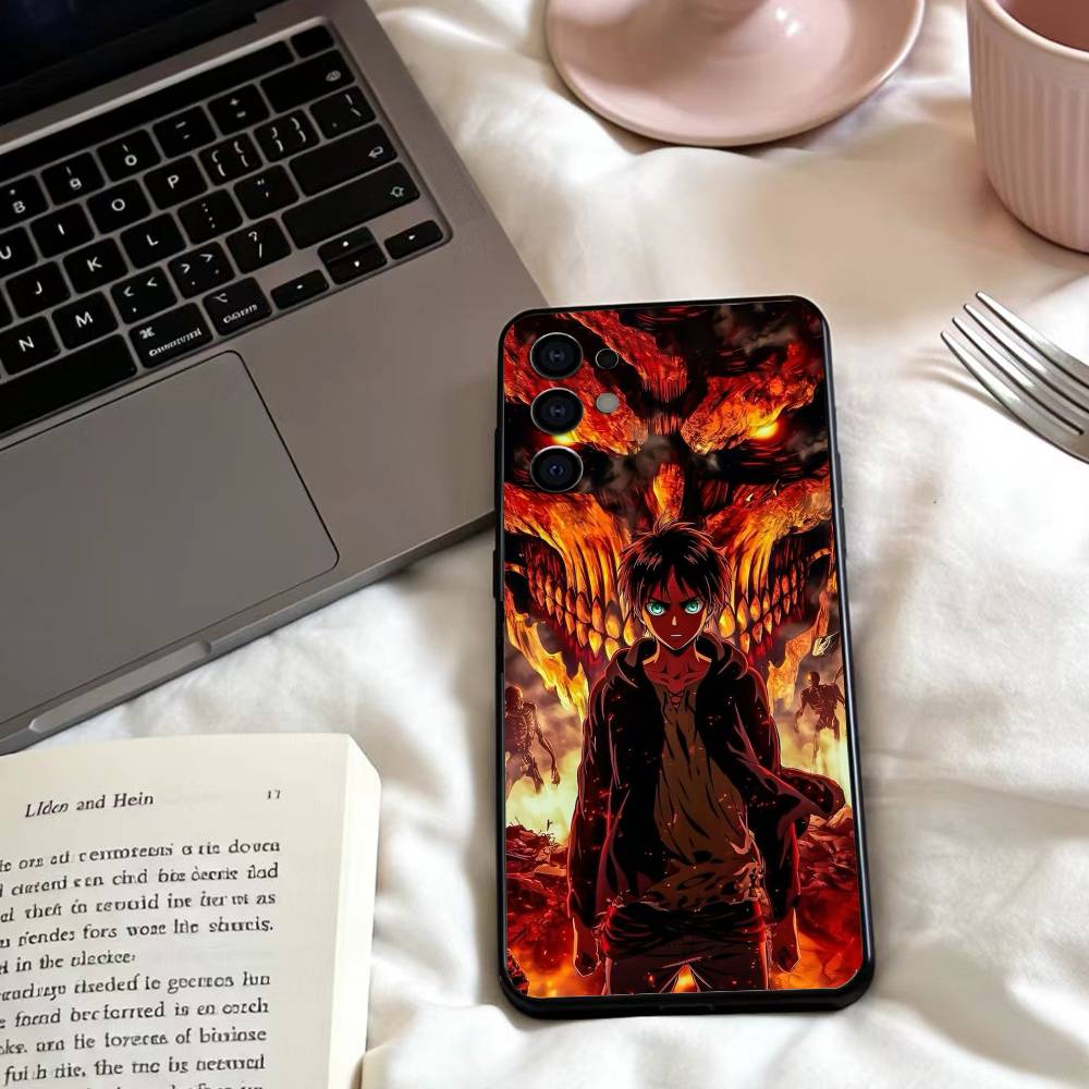 HOT A-Attack on TitanS  Phone Case For Samsung S25,24,23,22,30,21,10,9,Ultra,Plus,Lite,FE,4,5 G Soft Black Case