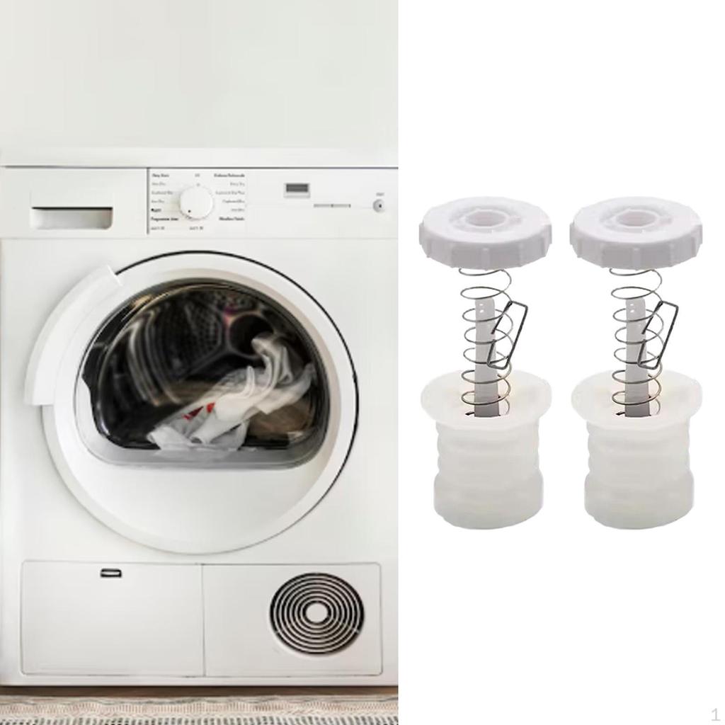 2 Pack Washing Machine Drain Valve Cores Sealing Plug Replacement Siphon Spring