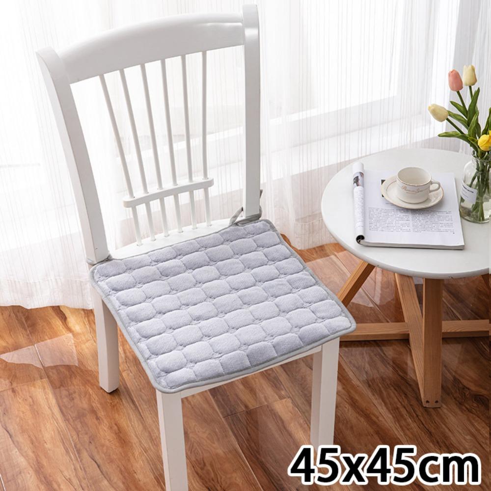 Durable 45x45cm Seat Cushion Flannel Non Slip Car Seat Pad Square Plus Velvet Student Chair Pad Office Home Decor