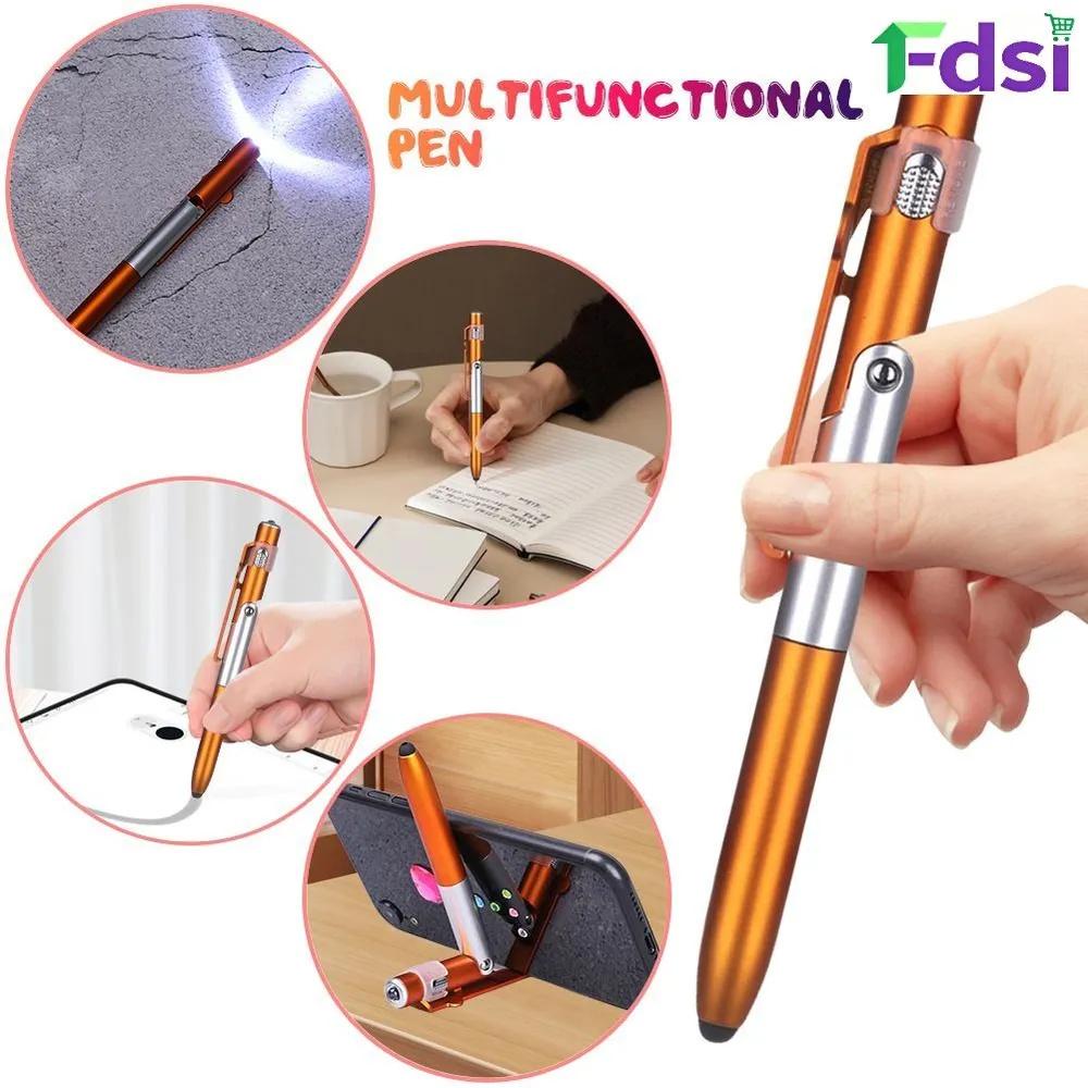 Toy Pen: Four-in-one Folding Pen With LED Light, Phone Stand, And Capacitive Ballpoint Pen 5ml