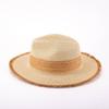 Women's Straw Hat - Korean Style Retro Colorblock with Frayed Edges, High-End Sun Protection, Internet Celebrity Beach Fedora with Large Brim.