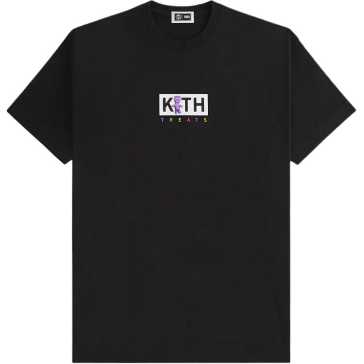 Kith Treats Series FW24 For Sour Patch Kids Logo Outdoor Casual Crew Neck Short Sleeve T-Shirt Men T-Shirt Black KHT030173-001