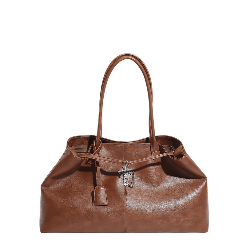 

High-quality Tote Bag, Large-capacity Portable Travel Single-shoulder Bag for Commuting світло-коричневого кольору