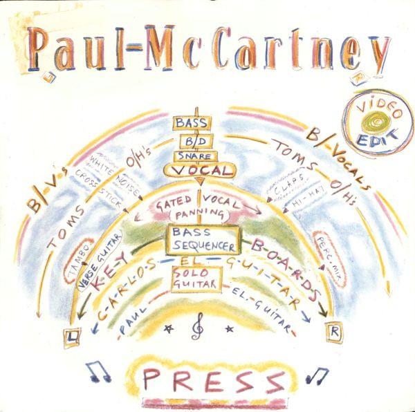 

7-дюймовая пластинка ПОЛ МАККАРТНИ - Press (Редактирование видео) R6133 Parlophone 1986 UK Рок Б/У