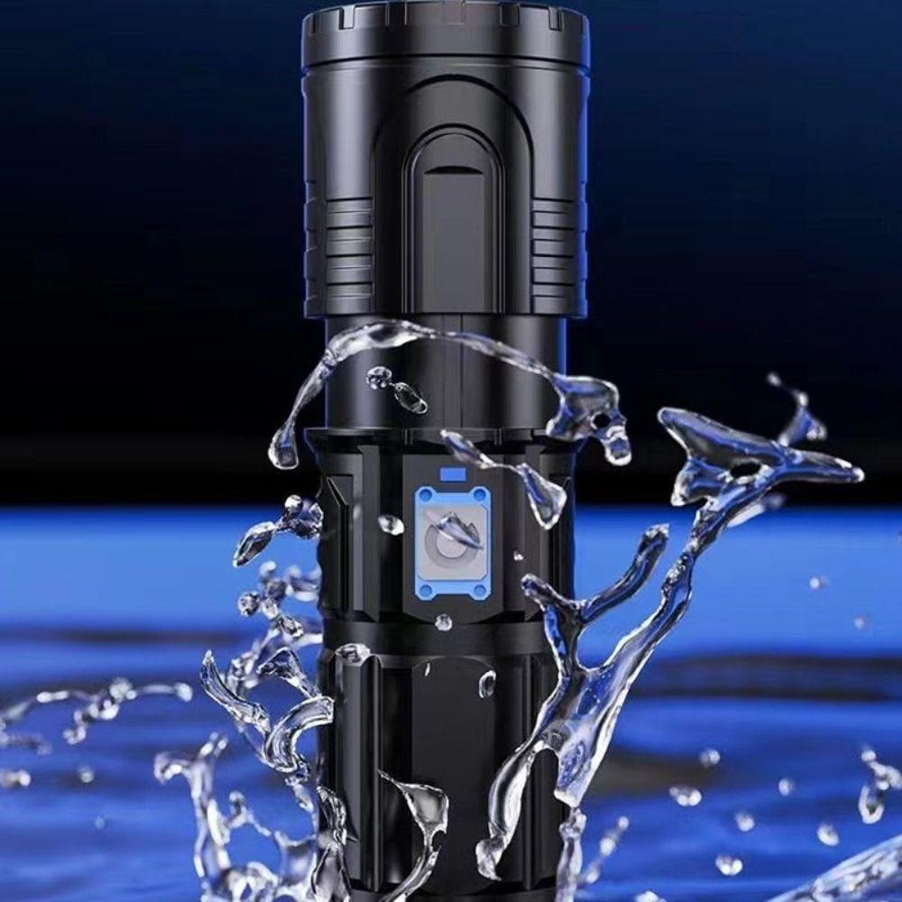 15000mAh Super Bright Flashlight Type-C Handheld Flashlight Portable LED Flashlight  Night