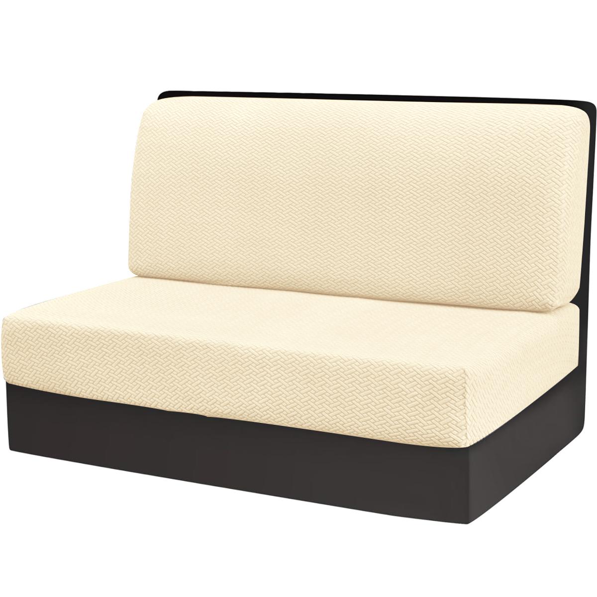 

Эластичный жаккардовый чехол для обеденной зоны на автодоме, защита животных, моющийся двухместный диванчик для автофургона, автомобильные скамейки, чехлы для ресторана бежевый