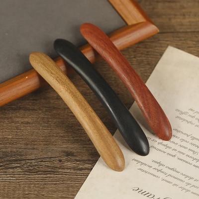 Fermacapelli Classico a Doppia Punta in Ebano: Elegante Stile Retrò con Bottone Inverso per Cheongsam e Ornamenti da Ballo