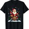 Funny Gecko Wearing Sunglasses Playing Drums Drummers T-Shirt