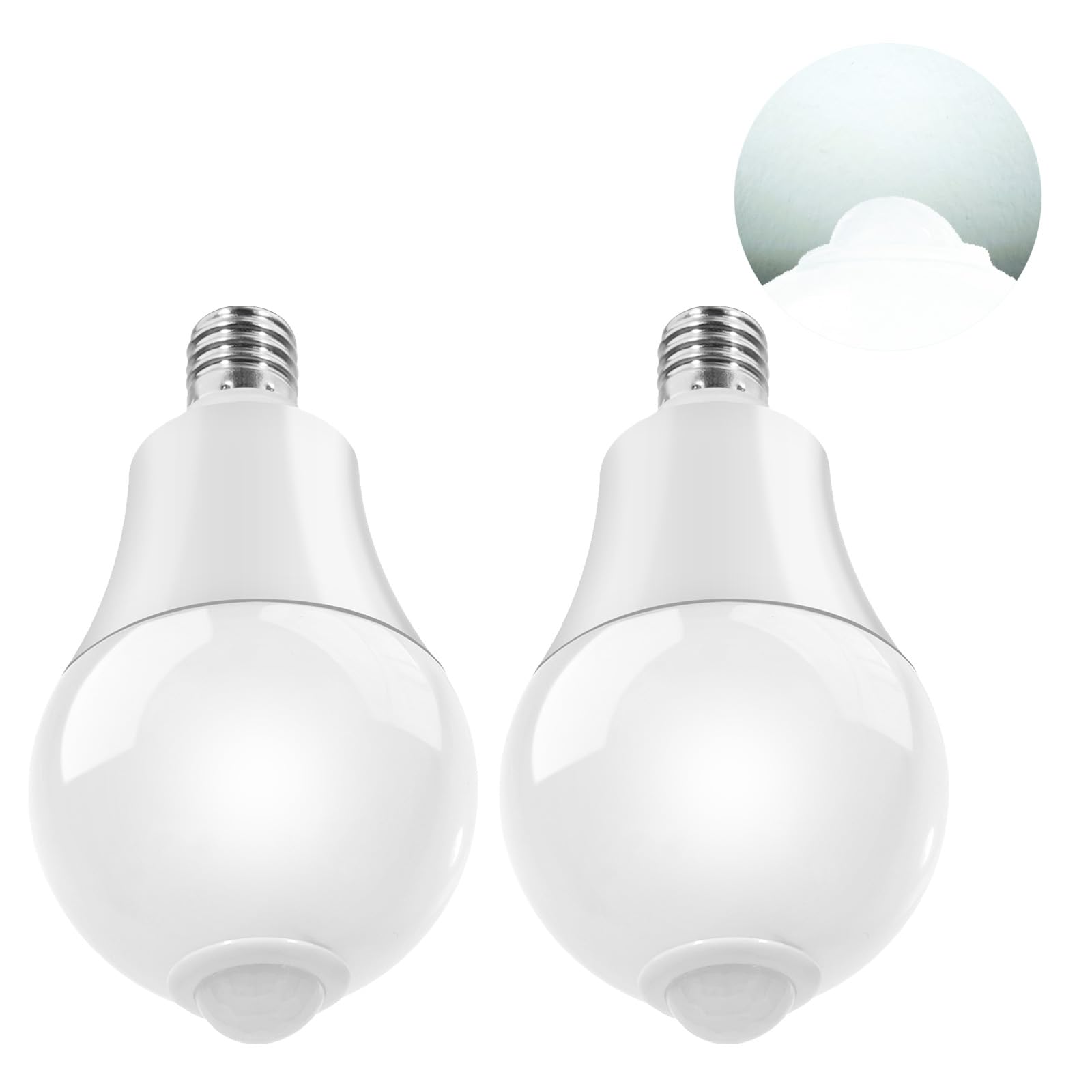 

Pispoer LED Light Bulb with Light and Body Sensor, E17 Base, Equivalent to an 80W Halogen Bulb, 6000K Color Temperature, Pack of 2