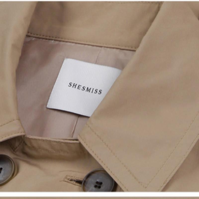 Shs Miss  Double Button Cotton Trench Coat